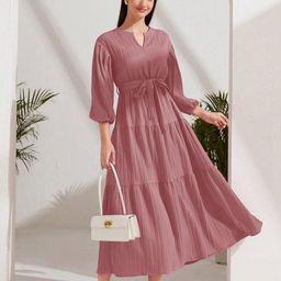 Chemistry Women Belted Tiered Western Midi Dress-picture-44