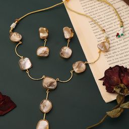 VENI 18K Gold-Plated Stone-Studded & Beaded Jewellery Set-image-97