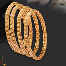 Anouk Set Of 4 Gold-Plated Bangles-11