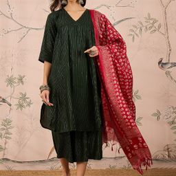 InWeave Women Regular Kurta with Palazzos & With Dupatta-51