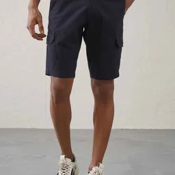 Minus One Men Cotton Cargo Shorts-picture-31