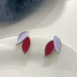 Krelin Silver-Plated Leaf Shaped Studs-image-30