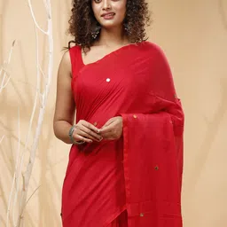 SLAGHA Sequinned Pure Cotton Taant Saree-picture-6