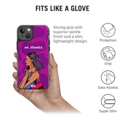 DailyObjects No Thanks Printed Stride 2.0 iPhone 14 Plus Case Cover image 4