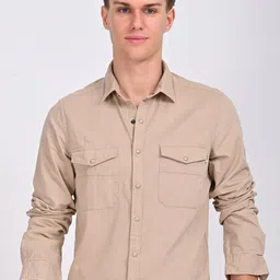 POE Men Smart Slim Fit Opaque Casual Shirt-image-82