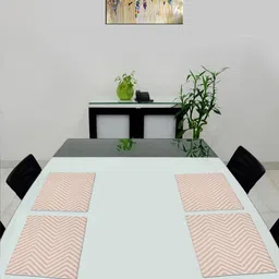 Saral Home 4Pcs Beige Textured Table Placemats-20