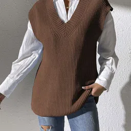 StyleCast Women Ribbed Sweater Vest-picture-2