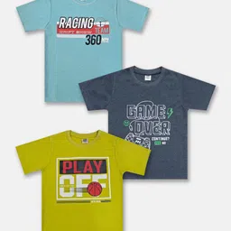 Here&Now X Game Begins Boys Set of 3 Assorted Printed T-shirts-47