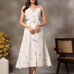 Zenava by Myntra Print A-Line Maxi Dress-image-23