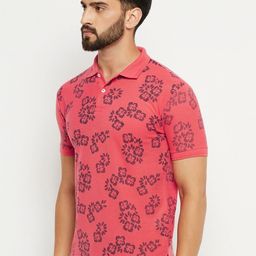 GET GOLF Men Printed Polo Collar Applique T-shirt-image-36