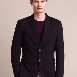 Arrow Zero Calorie Fit Checked Notched Lapel Collar Single Breasted Formal Blazer-22