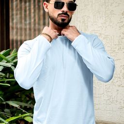 AUSK Round Neck Long Sleeves Cotton T-shirt-picture-20