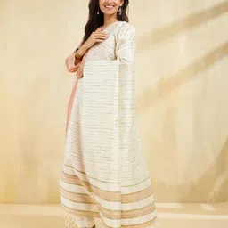 Fabindia Striped Tasselled Dupatta-image-87