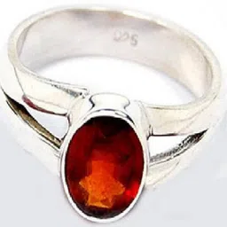 GenZcomplex Silver-Plated Brass Garnet Finger Ring-image-99