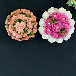 GADINFASHION Women Pack Of 2 Bridal Flower Juda Gajra Bun-33