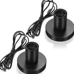 Decorcity Black Metal Traditional Bell Shaped Table Lamp-24