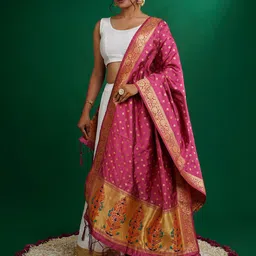 TEEJH Chandra Ethnic Motifs Woven Design Dupatta With Zari-picture-49