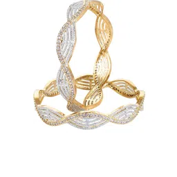 Anouk Set Of 2 Gold-Plated Stone-Studded Bangles-16