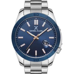 Daniel Klein Men Textured Dial & Bracelet Style Straps Analogue Watch DK.1.13516-3-34
