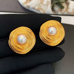Just Lil Things Pearls Studded Floral Shaped Studs-image-9