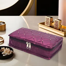 Aura Purple Satin Jewellery Organisers-28