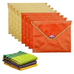 Kuber Industries Orange Set of 6 Regular Multi-Utility Organisers-25