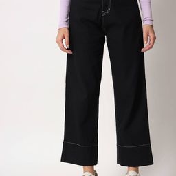 Kotty Women Wide Leg High-Rise Stretchable Jeans-image-30
