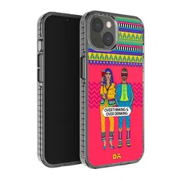 DailyObjects Stride 2.0 Overthinking Overdrinking Printed iPhone 15 Plus Phone Case Cover image 2