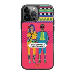 DailyObjects Overthinking & Overdrinking Stride 2.0 iPhone 15 Pro Case Cover image 2