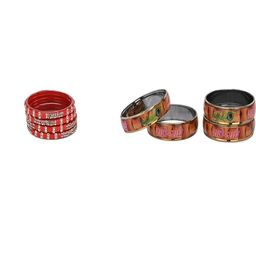 Somil Elegant Women Multi Pack Of 8 Handmade Traditional Glass Bangle Set-image-19