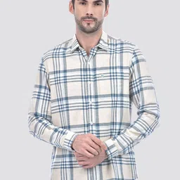 Numero Uno Men Spread Collar Tartan Checked Cotton Casual Shirt-image-25