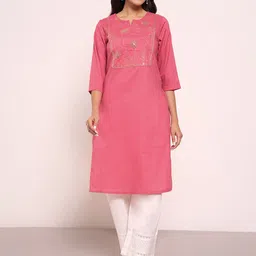 RANGMANCH BY PANTALOONS Women Embroidered Thread Work Kurta-28