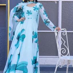 Raiyani Enterprise Floral Printed Anarkali Kurta With Dupatta-picture-50