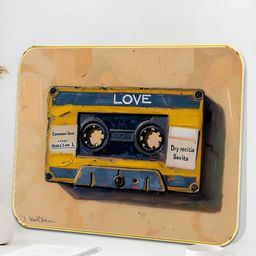 Myntra Elegant Homes Coffee Brown Retro Mixtape Love Vintage Cassette Wooden Wall Art-image-24