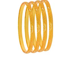 Shining Jewel - By Shivansh Set Of 4 Gold-Plated Bangles-image-101
