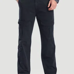 IVOC Men Solid Straight Fit Cargos Trousers-picture-23