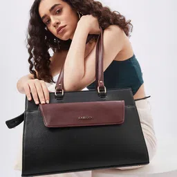 FARGO Vegan Leather Verve Structured Tote Bag-31