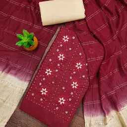 KALINI Embroidered Unstitched Dress Material-image-92