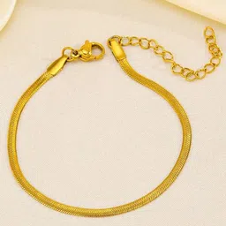DressBerry Stainless Steel Gold-Plated Link Adjustable Bracelet-picture-10