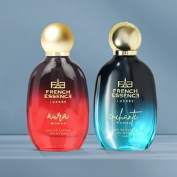 FRENCH ESSENCE Set Of 2 Enchante Women & Aura Women Long Lasting Eau De Parfum- 60 ml Each-19