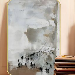 Myntra Elegant Homes Grey & White Abstract Human Figure Wooden Wall Art-picture-13