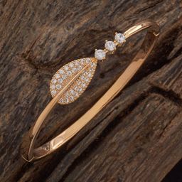 Kushal's Fashion Jewellery Gold-Plated Zircon Studded Party Kada Bangle-11