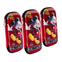 YK Boys Set Of 3 Mickey Mouse Printed Waterproof 3D Pencil Boxs-picture-47