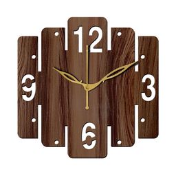 Freny Exim Brown Analogue Wood Wall Clock-image-95