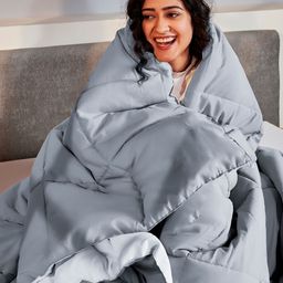 SleepyCat's Rhino Grey & Coconut White Single Reversible Comforter-image-3