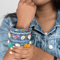 Taasha Craft Set Of 5 Embellished Bangles image 2