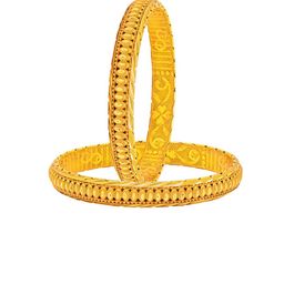 Shining Jewel - By Shivansh Set of 2 Gold-Plated Bridal Traditional Bangles-image-45