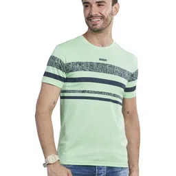 BE POSITIVE Men Striped Round Neck T-shirt-picture-33