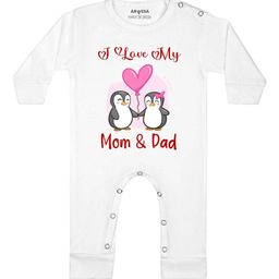 Arvesa I love My Mom and Dad Printed Bodysuit-image-98