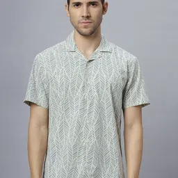 NEON CHILLIE Men Comfort Fit Lapel Collar Floral Printed Cotton Casual Shirt-image-69